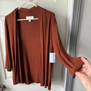 Nine West Quarter sleeve cardigan super soft size Medium brand new burnt orange